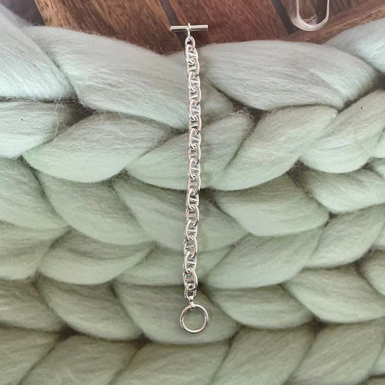 OVY シルバー アンカー チェーン ブレスレット サイズM - メルカリ