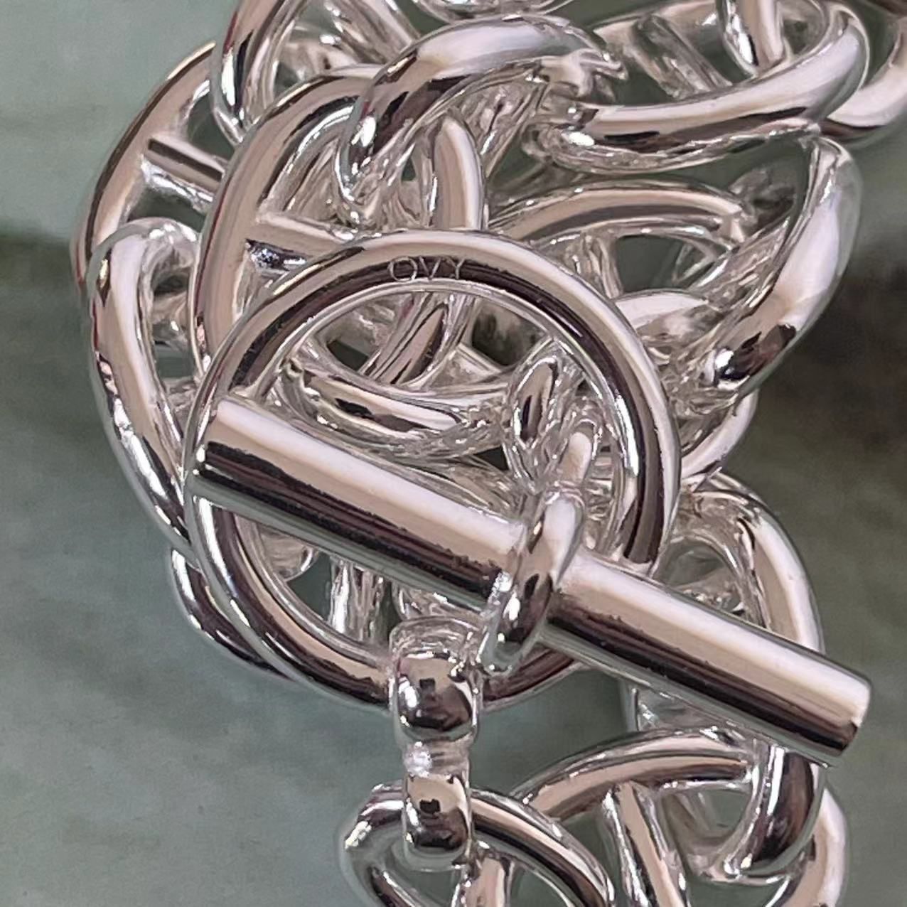 OVY シルバー アンカー チェーン ブレスレット サイズM - メルカリ