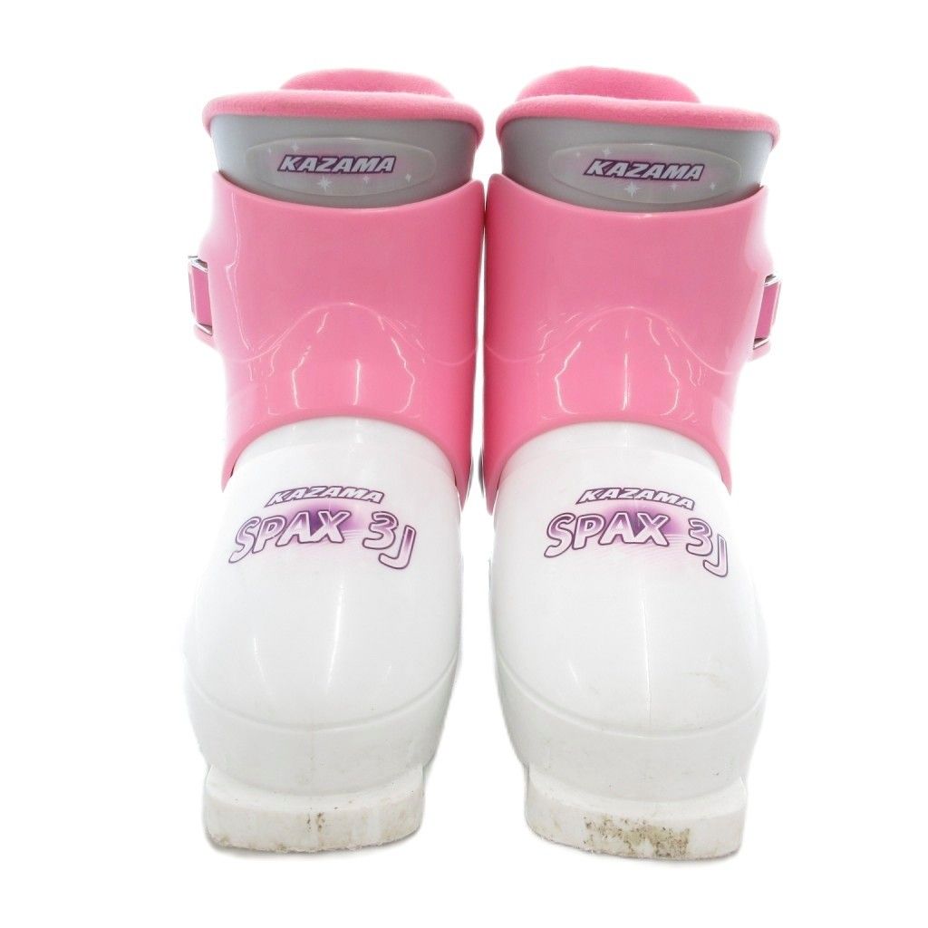 KAZAMA SPAX3J スキーブーツ ロゴ プリント 21cm ピンク 白 ホワイト