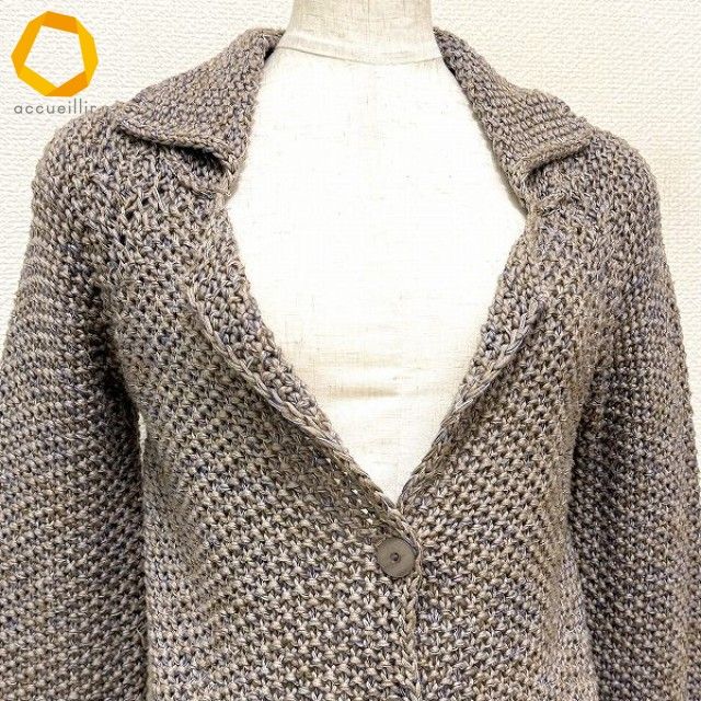 anc チヴィディーニ CIVIDINI カーディガン 42 グレージュ系 水色