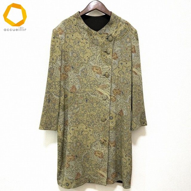 anc シセンドウ 詩仙堂 コート カーキ系 こげ茶 マルチ リバーシブル