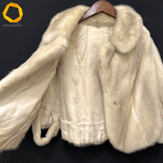 wnc 毛皮コート ベージュ系 ミンク ケープ レディース [947509] - メルカリ