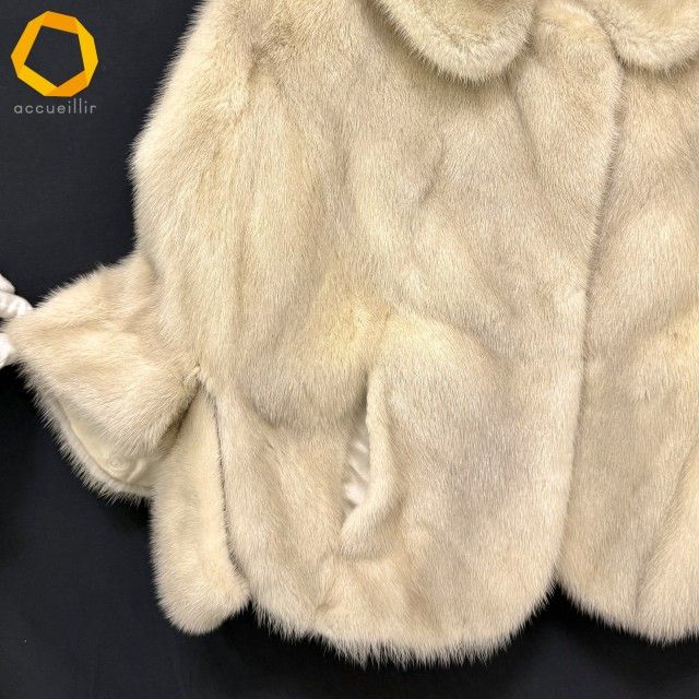 wnc 毛皮コート ベージュ系 ミンク ケープ レディース [947509] - メルカリ