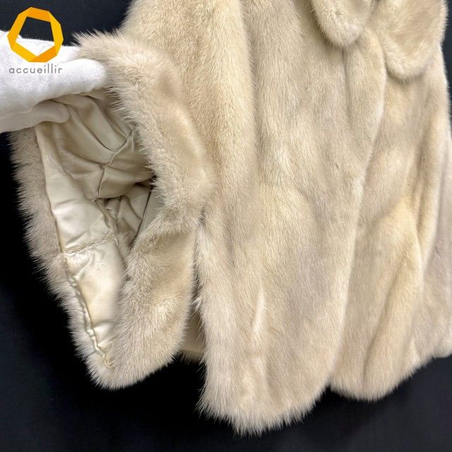 ミンク毛皮　ベージュ系 wnc 毛皮コート ベージュ系 ミンク ケープ レディース [947509] - メルカリ