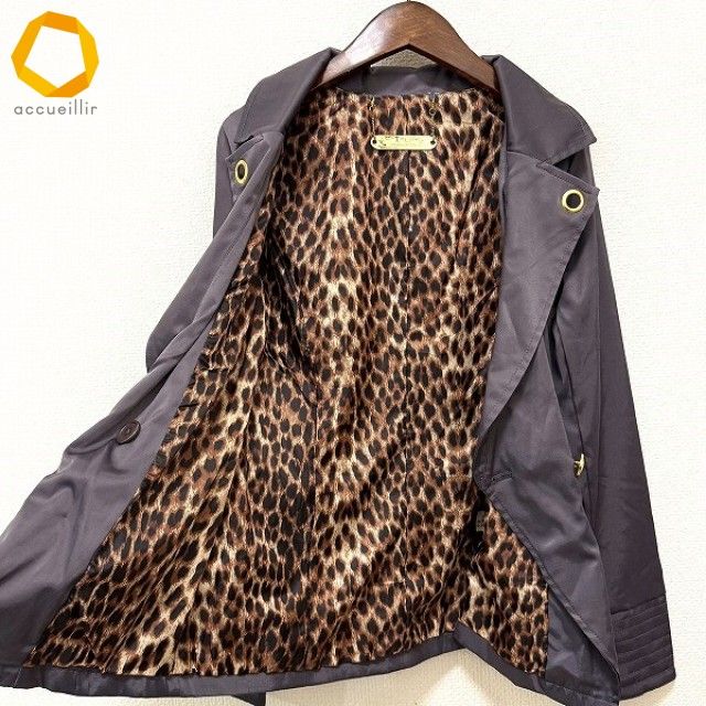 anc ダイヤ d.i.a ジャケット F 茶系 Y2K 平成ギャル 光沢 ヒョウ柄