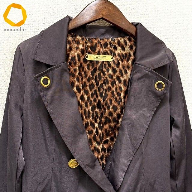 anc ダイヤ d.i.a ジャケット F 茶系 Y2K 平成ギャル 光沢 ヒョウ柄