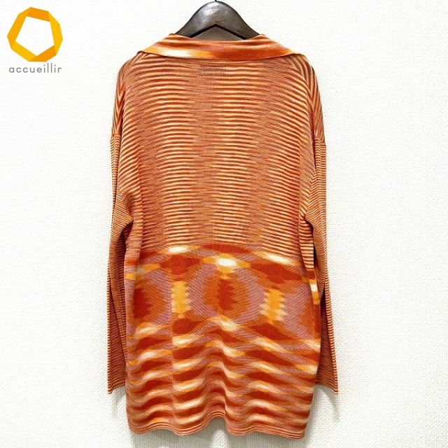 anc ミッソーニ MISSONI ジャケット 44 オレンジ アイボリー ニット