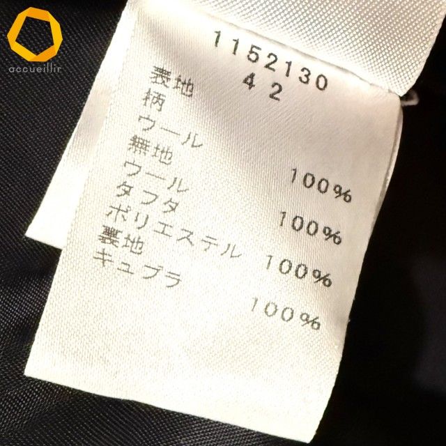 wxc エイココンドウ EIKO KONDO コート 42 黒 フード ジップアップ 異