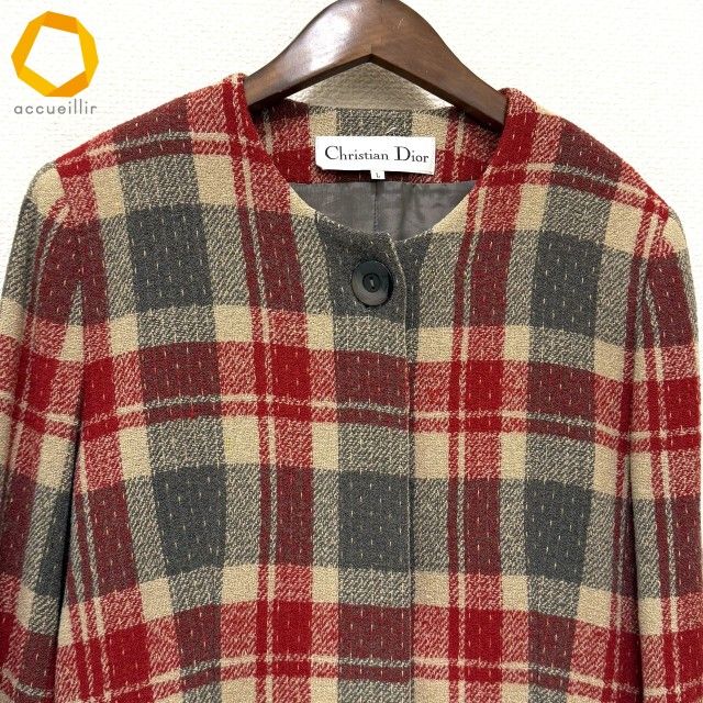 wnc クリスチャンディオール ChristianDior ジャケット L 赤 ベージュ