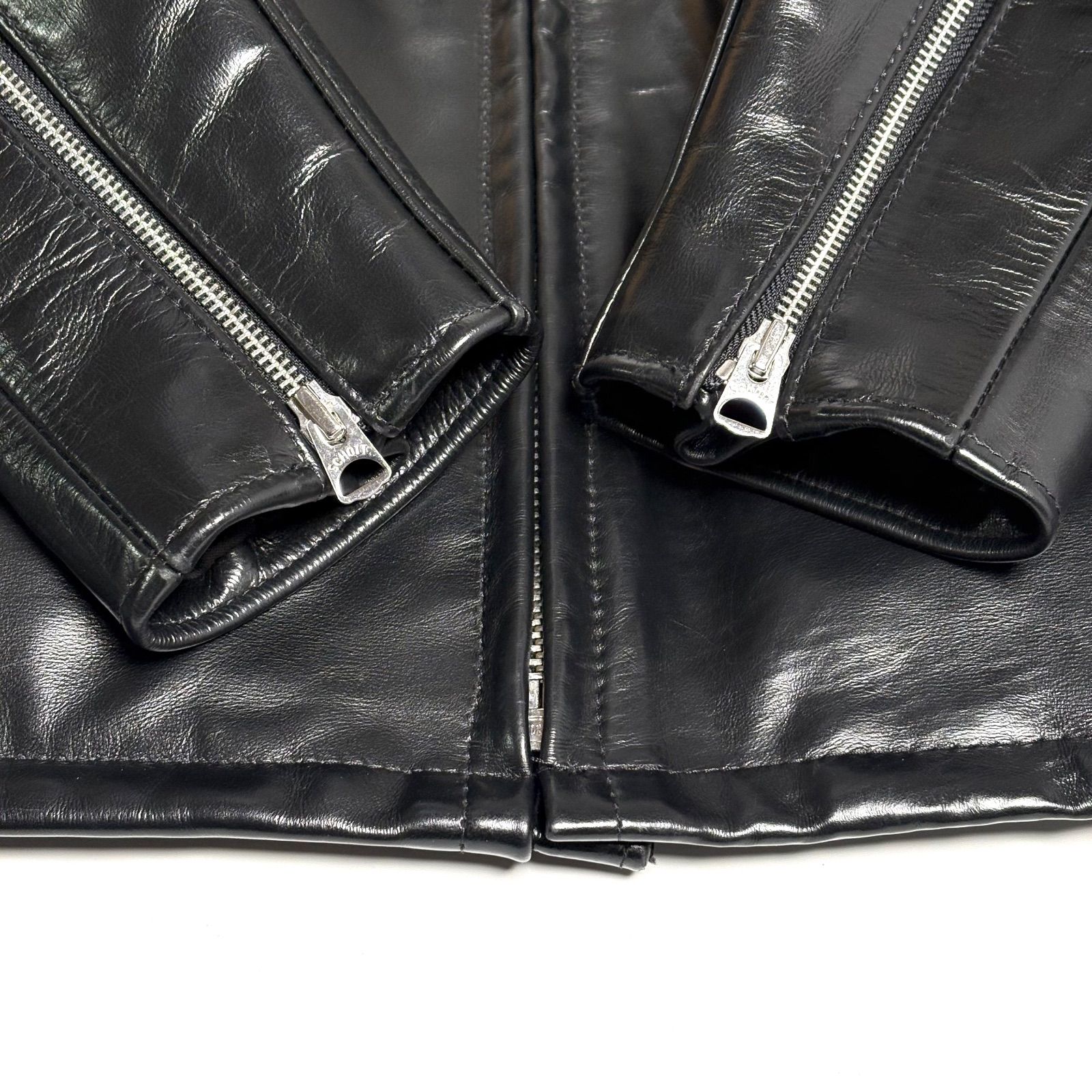 米国製】Schott レザー ライダースジャケット 黒 40 馬革 641 シングル
