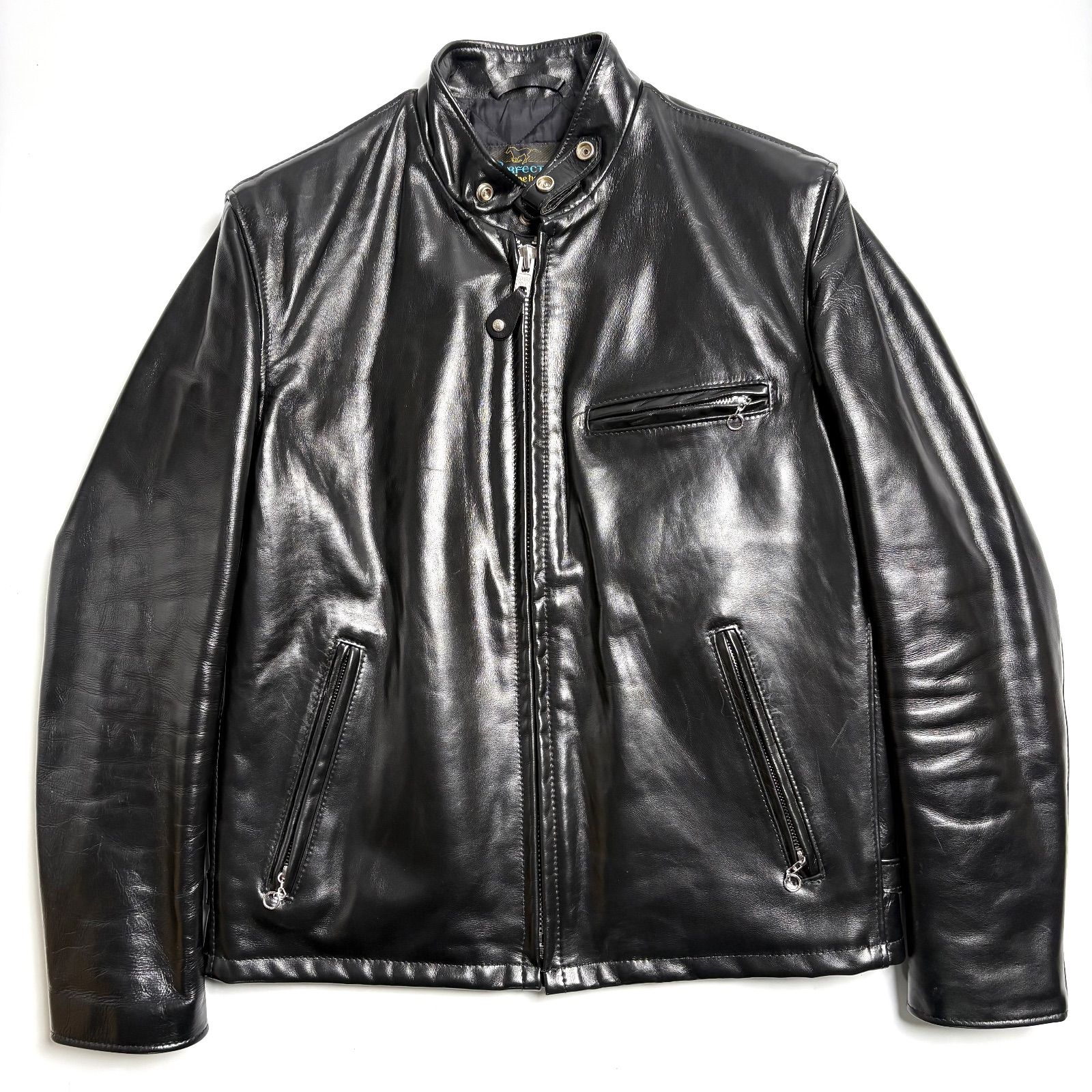 米国製】Schott レザー ライダースジャケット 黒 40 馬革 641 シングル