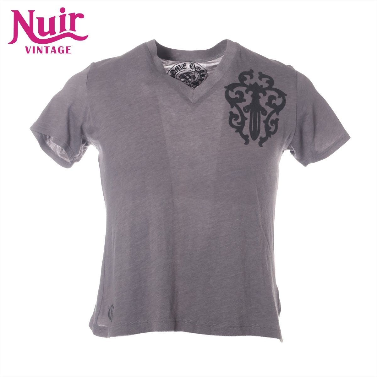 CHROME HEARTS クロムハーツ 半袖Ｔシャツ コットン Vネック プリント クロス