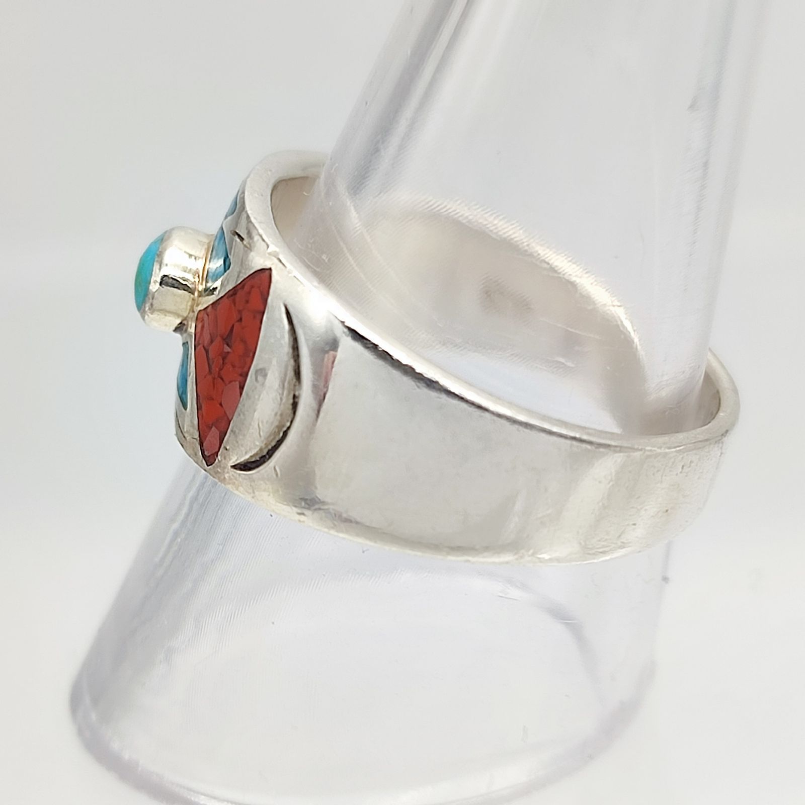 美品】インディアンジュエリー ターコイズデザインリング シルバー925