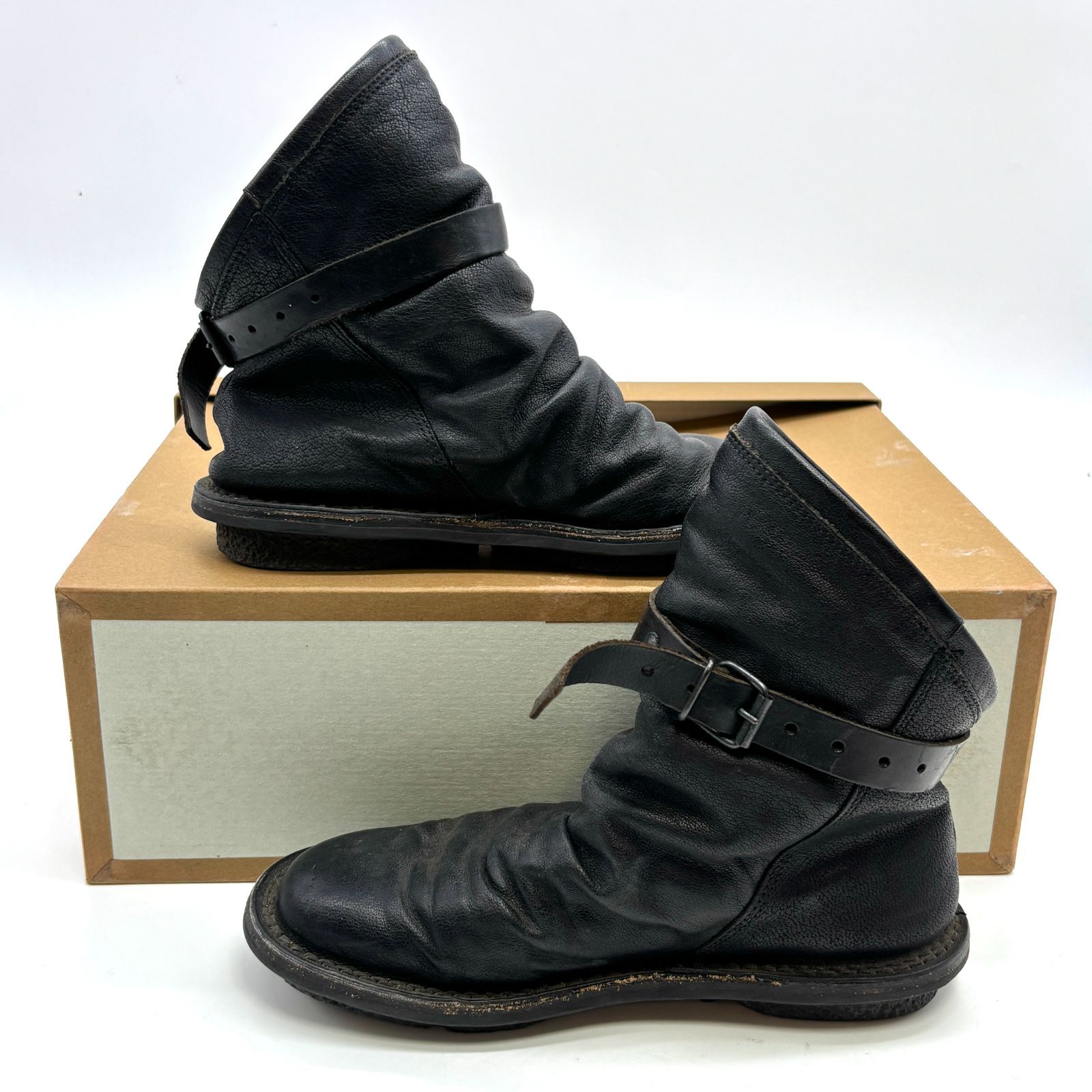 トリッペン trippen bomb ボム モデル ドイツ製 本革 ショートブーツ 黒 37 約23.5 cm