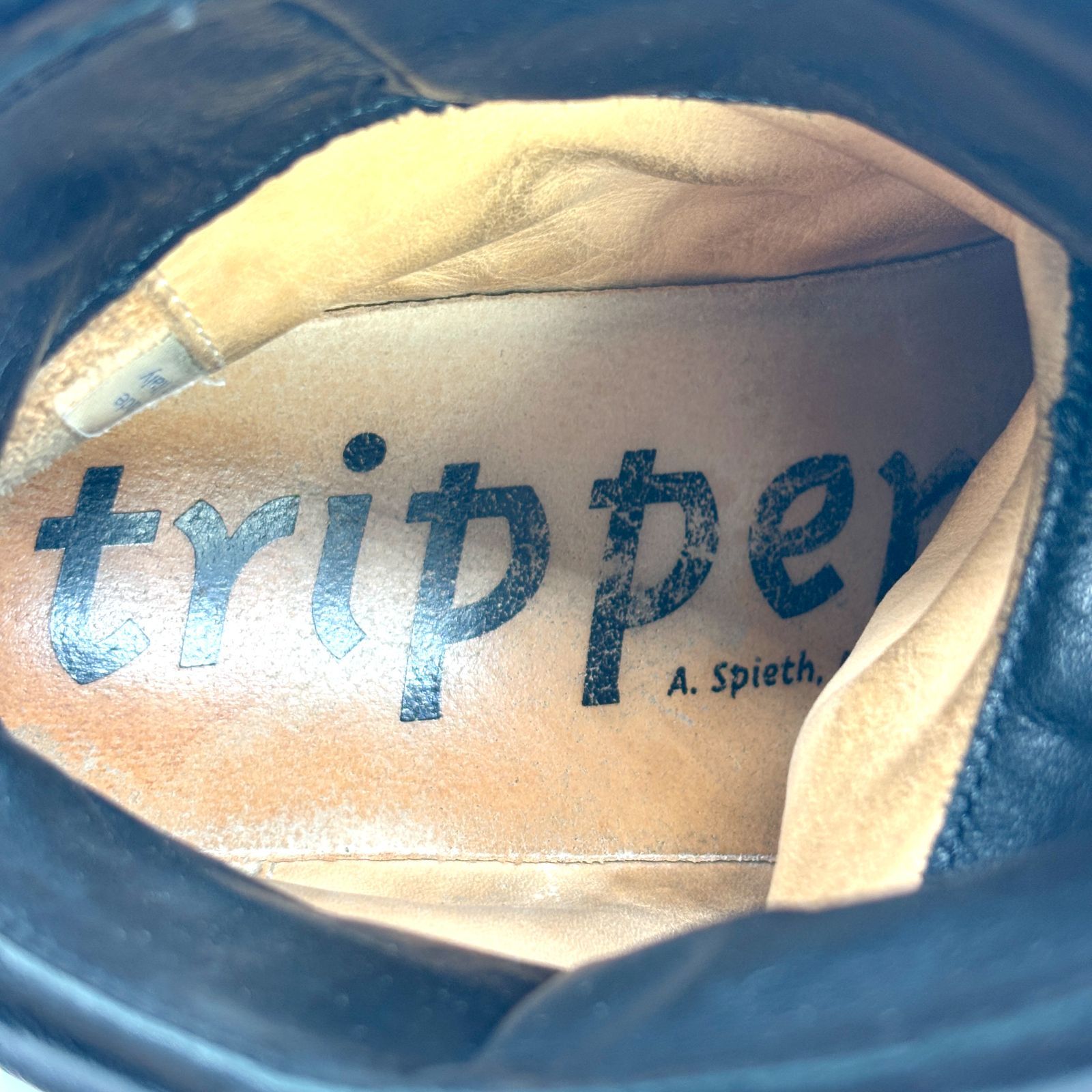  トリッペン trippen bomb ボム モデル ドイツ製 本革 ショートブーツ 黒 37 約23.5 cm ワークブーツ ブーツ