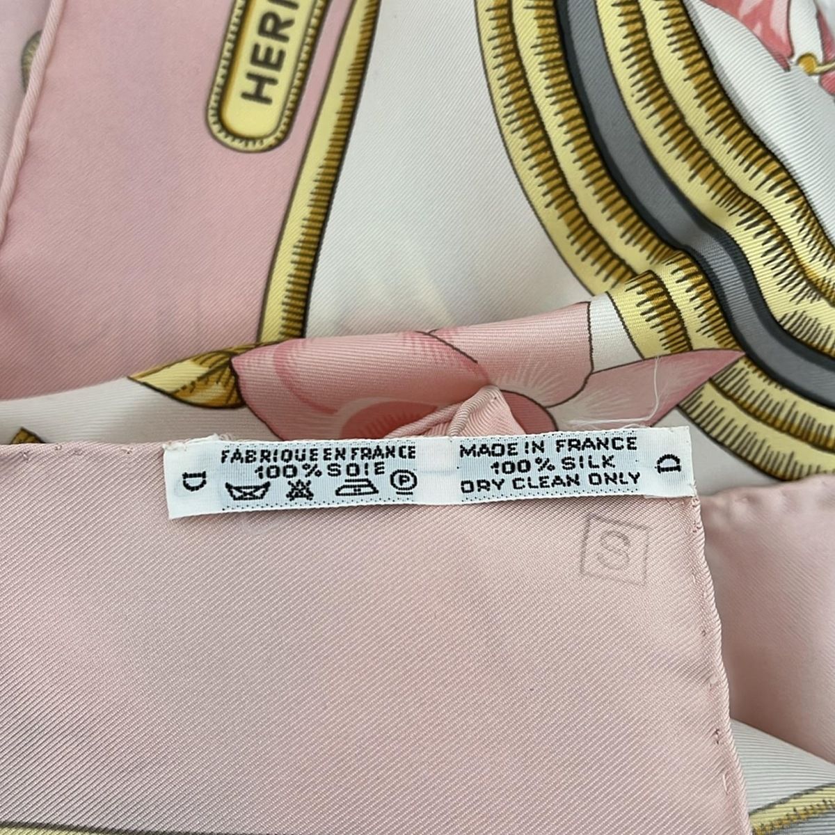 HERMES(エルメス) スカーフ美品 カレ90 ピンク caraibes - メルカリ