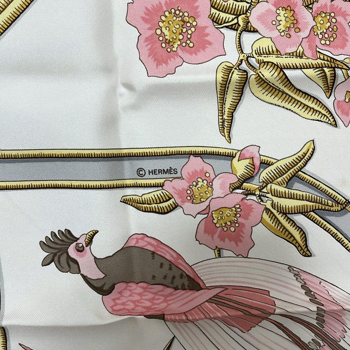 HERMES(エルメス) スカーフ美品 カレ90 ピンク caraibes - メルカリ