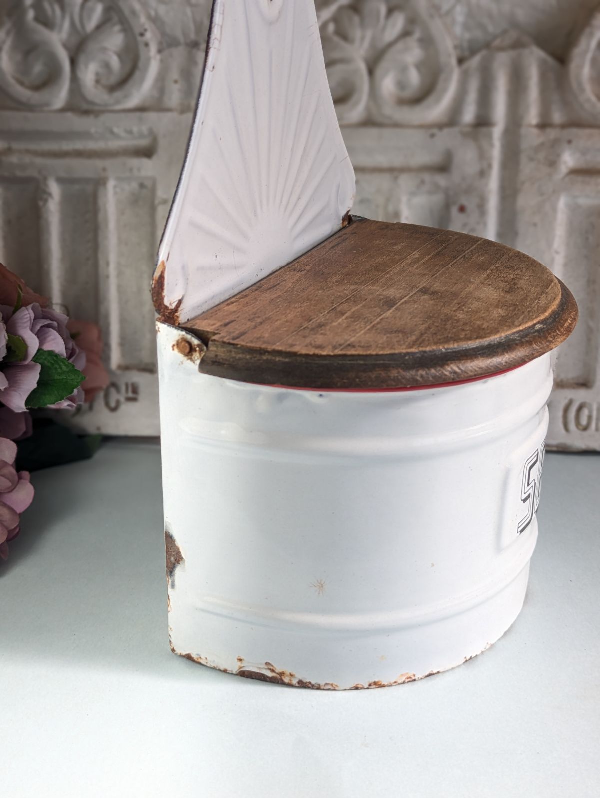 フランス アンティーク ホーロー製 セル缶 塩入れ 小物入れ - メルカリ