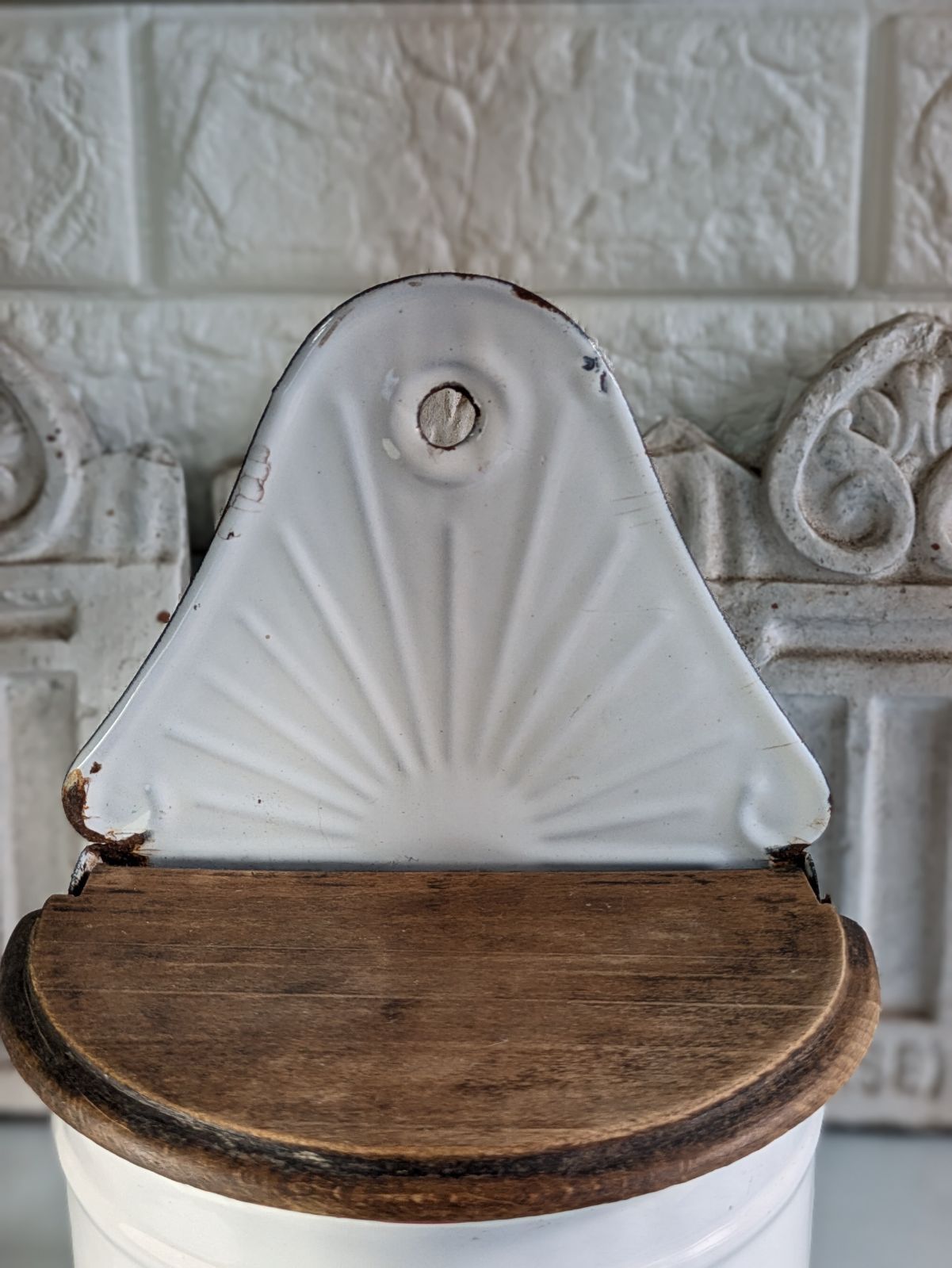 フランス アンティーク ホーロー製 セル缶 塩入れ 小物入れ - メルカリ