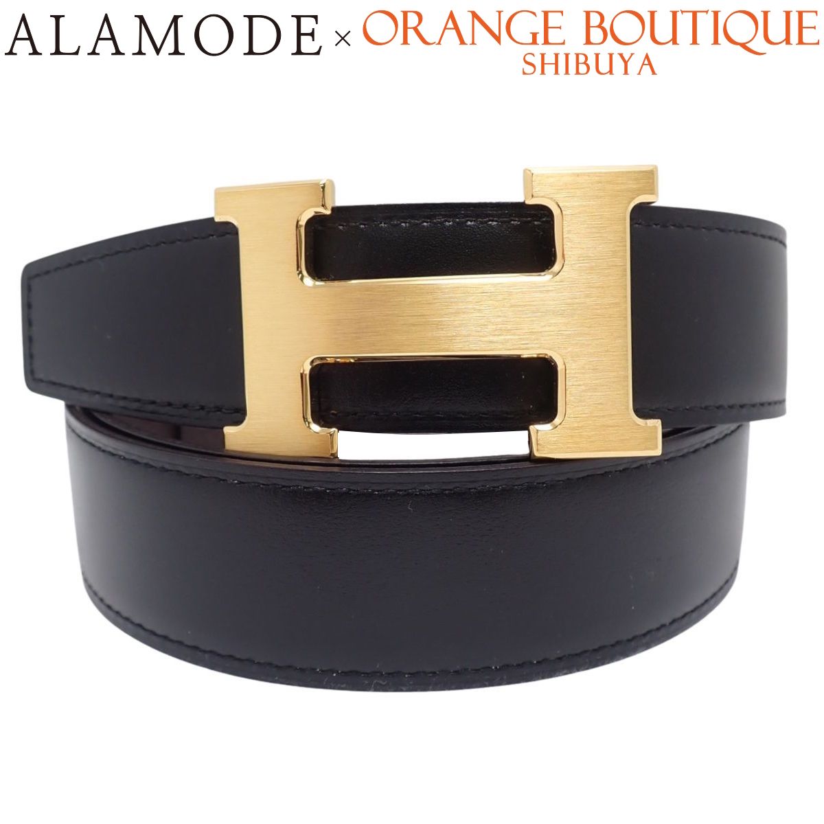 HERMES/ コンスタンスベルト／ブラック×ブラウンリバーシブル HERMES(エルメス) リバーシブル コンスタンスベルト ブラック ショコラ