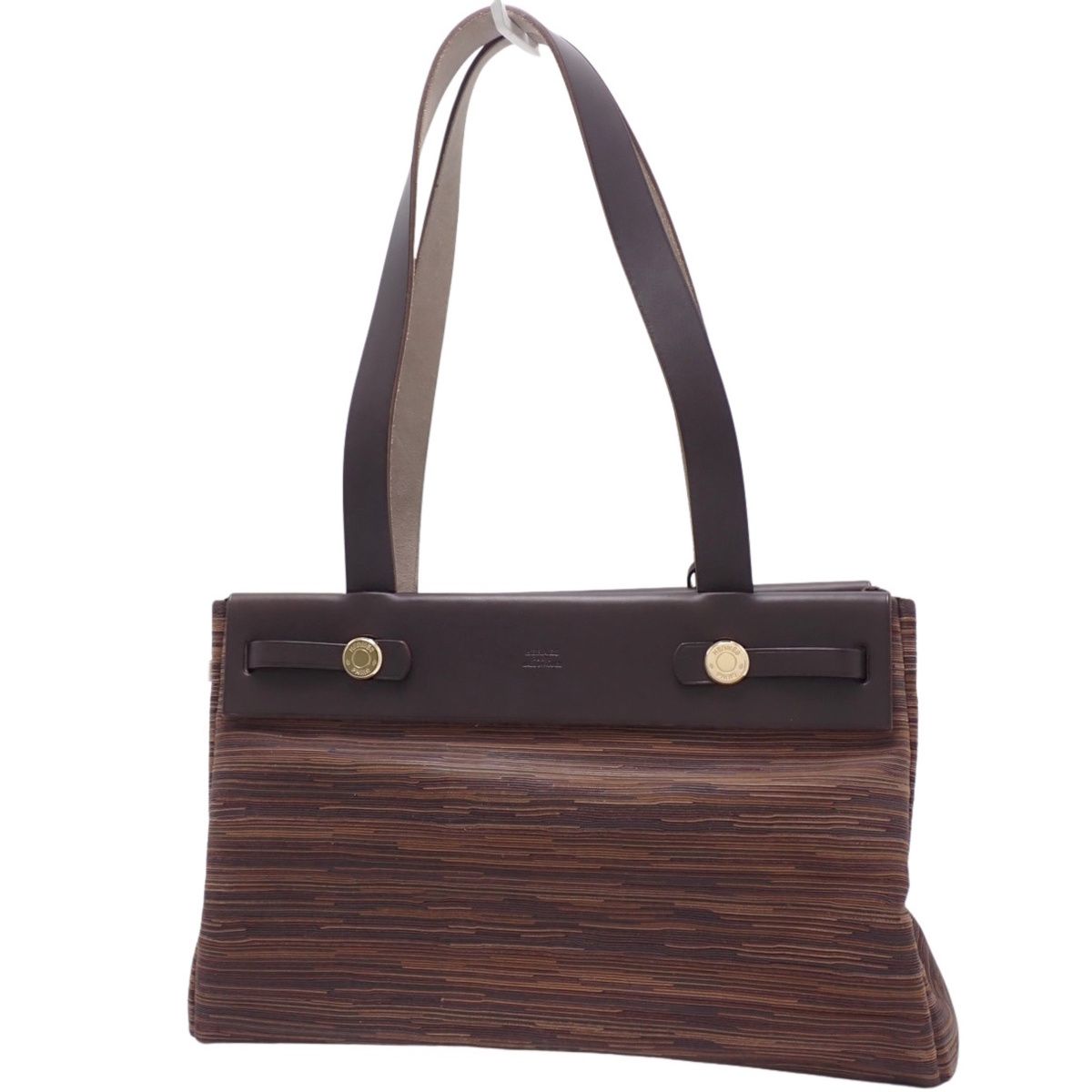 HERMES エルメス トートバッグ ダークブラウン HERMES(エルメス) エールバッグ カバスPM ダークブラウン焦げ茶 マルチ