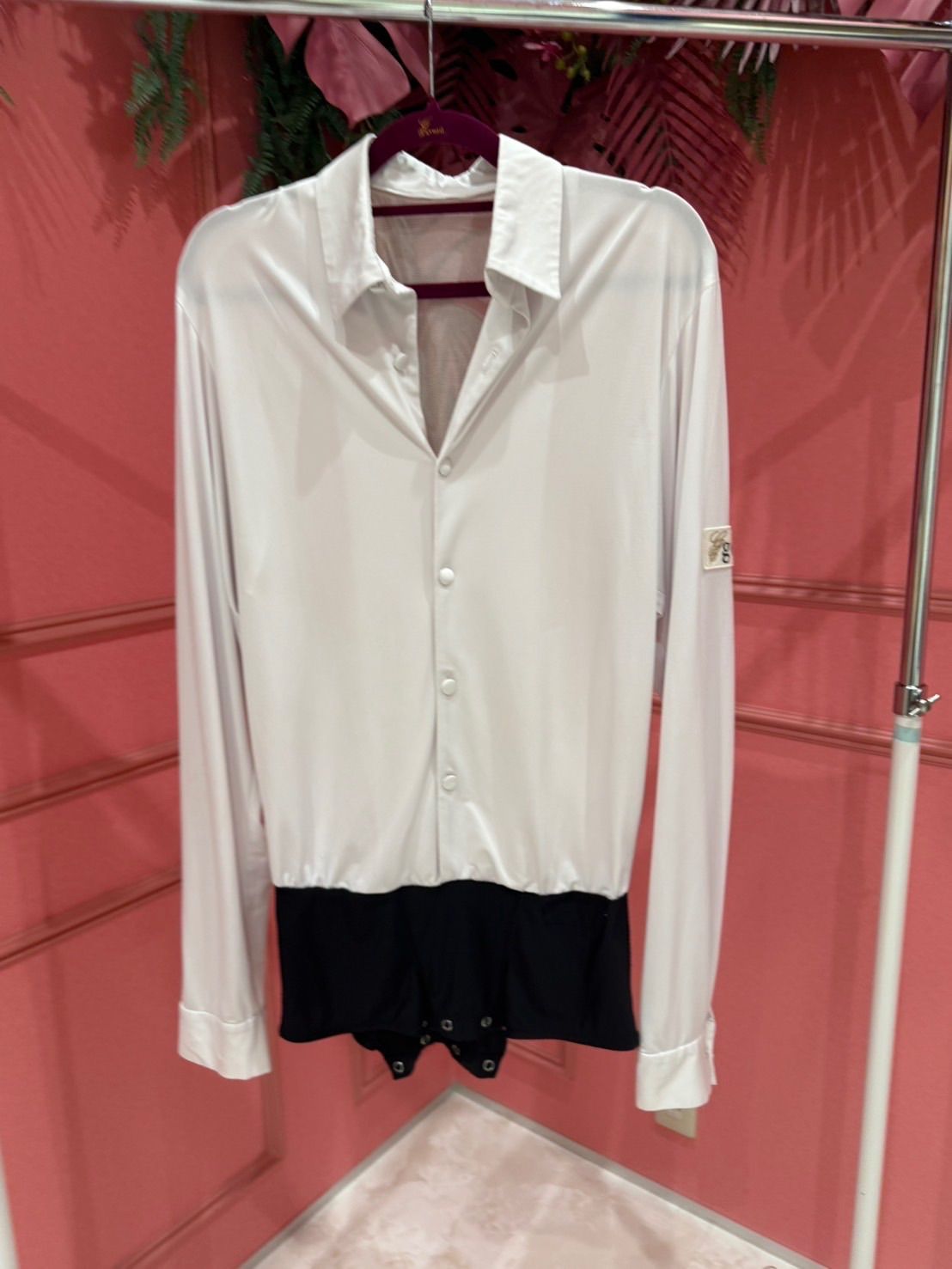 gentil ジャンティ HOMME 社交ダンス ウェア メンズ シャツ ホワイト