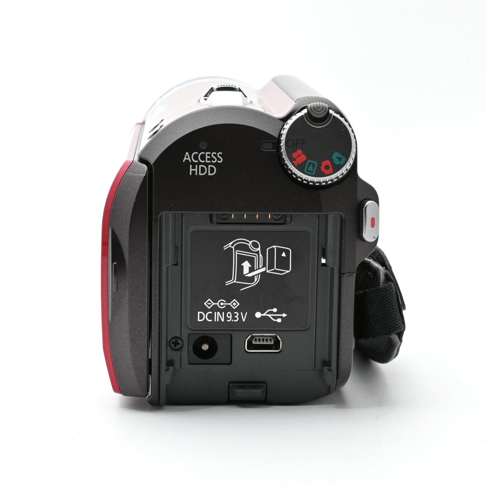 1060＜良品＞ パナソニック SD/HDDビデオカメラ レッド SDR-H80-R