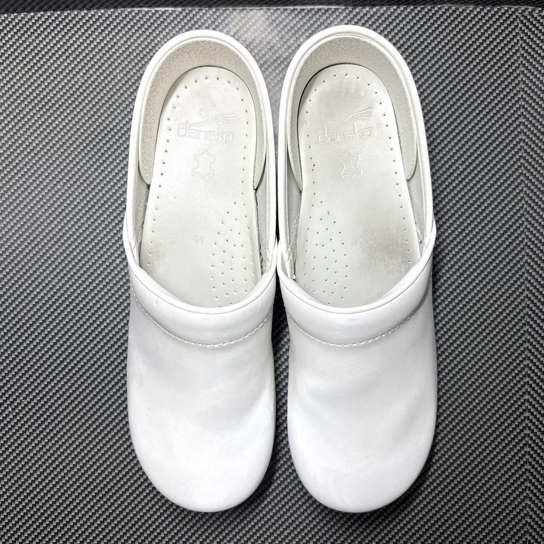  dansko ダンスコ プロフェッショナル ボックスレザー ホワイト EU 41 25.5 cm スリッポン 靴
