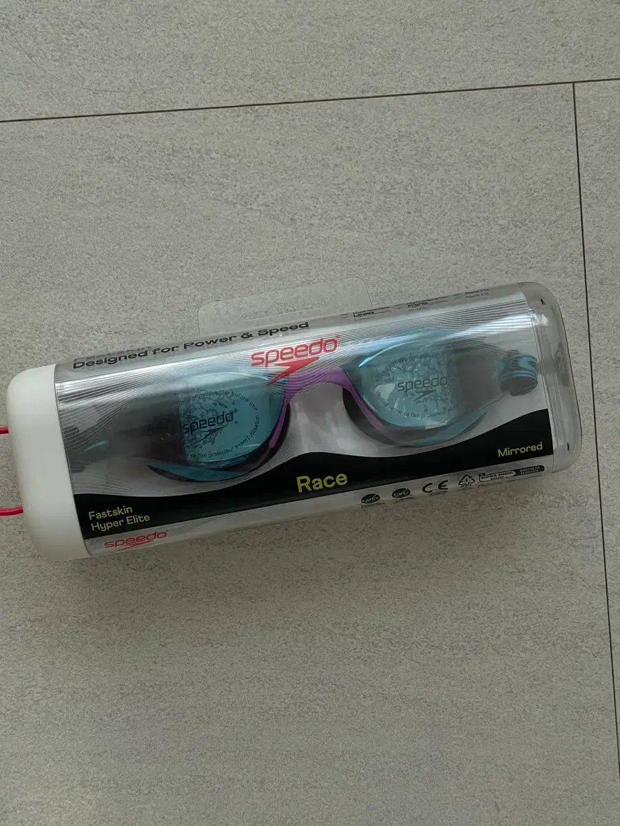 SPEEDO スピード Fastskin Hyper Elite 鏡 スイムゴーグル マヤブルー ハエル