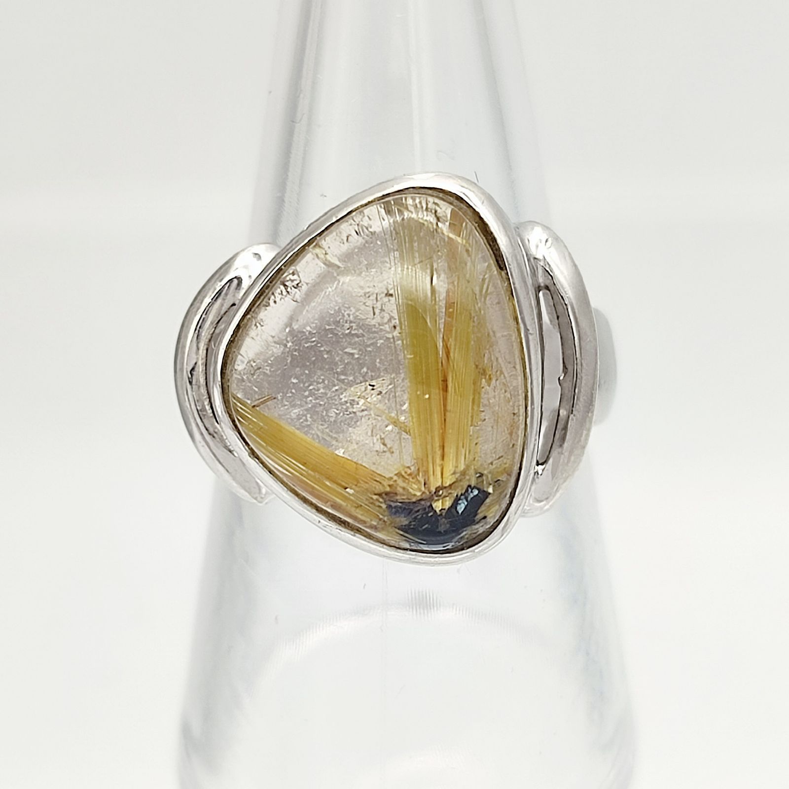 ルチルクォーツ デザインリング シルバー925 SILVER 16号 - メルカリ