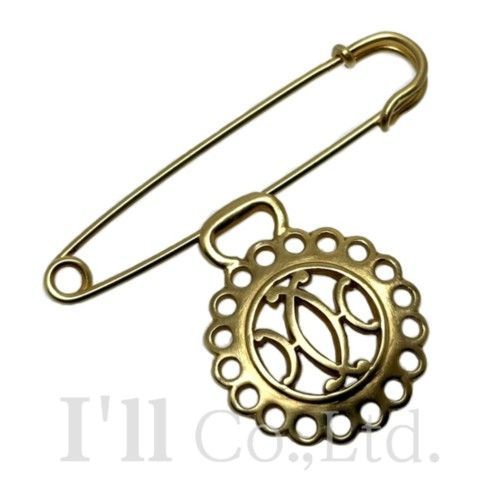 HERMES エルメス ハバ ピンブローチ メッキ ゴールド ファッション小物 小物 飾り ブローチ コサージュ 81245