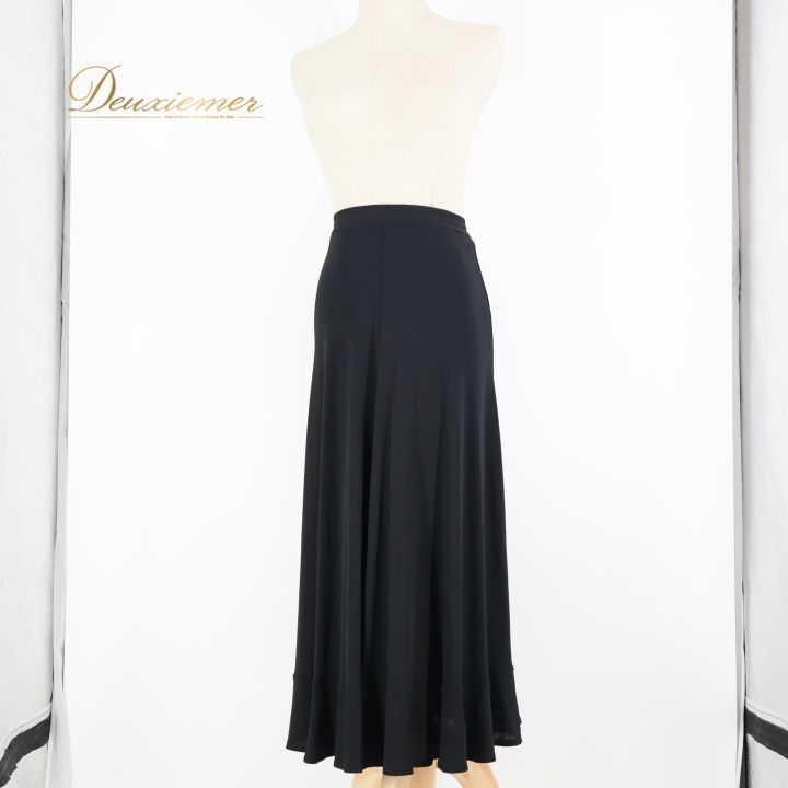 社交ダンス 衣装 スカート ブラック系 チャコット Chacott 黒 日本製