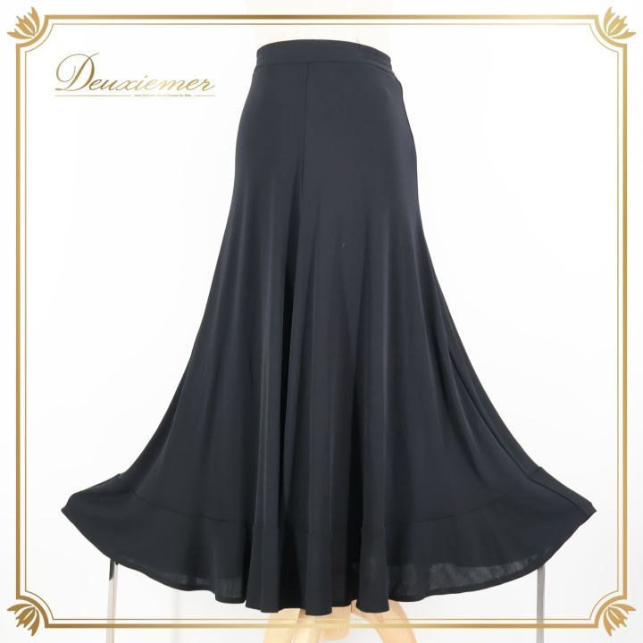 社交ダンス 衣装 スカート ブラック系 チャコット Chacott 黒 日本製