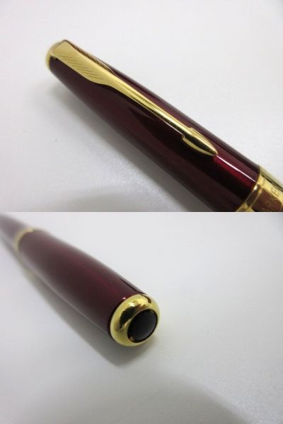  パーカー parker ソネット SONNET レッド系 万年筆 ペン先 18 K 750 F刻印 筆記未 筆記具 文房具 事務用品