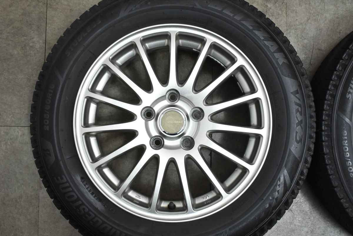 バリ溝 エコフォルム 16 in 6 5 J 54 PCD 114 3 ブリザックVRX 205 60 R ノア ヴォクシー エスクァイア セレナ ステップワゴン アクセラ