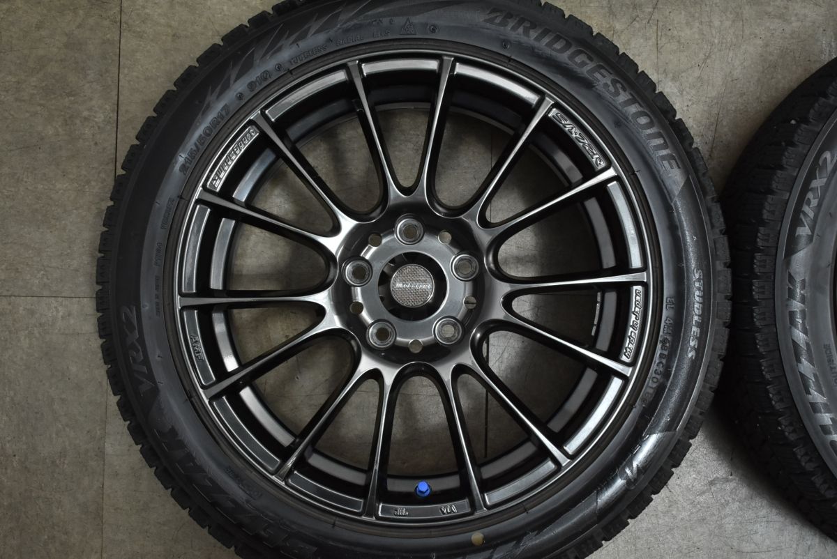 程度良好 Weds SA 72 R 17 in 7 J 48 PCD 114 3 ブリザックVRX 2 215 50 プリウスα ZE 4インサイト リーフ レヴォーグ GUインプレッサ