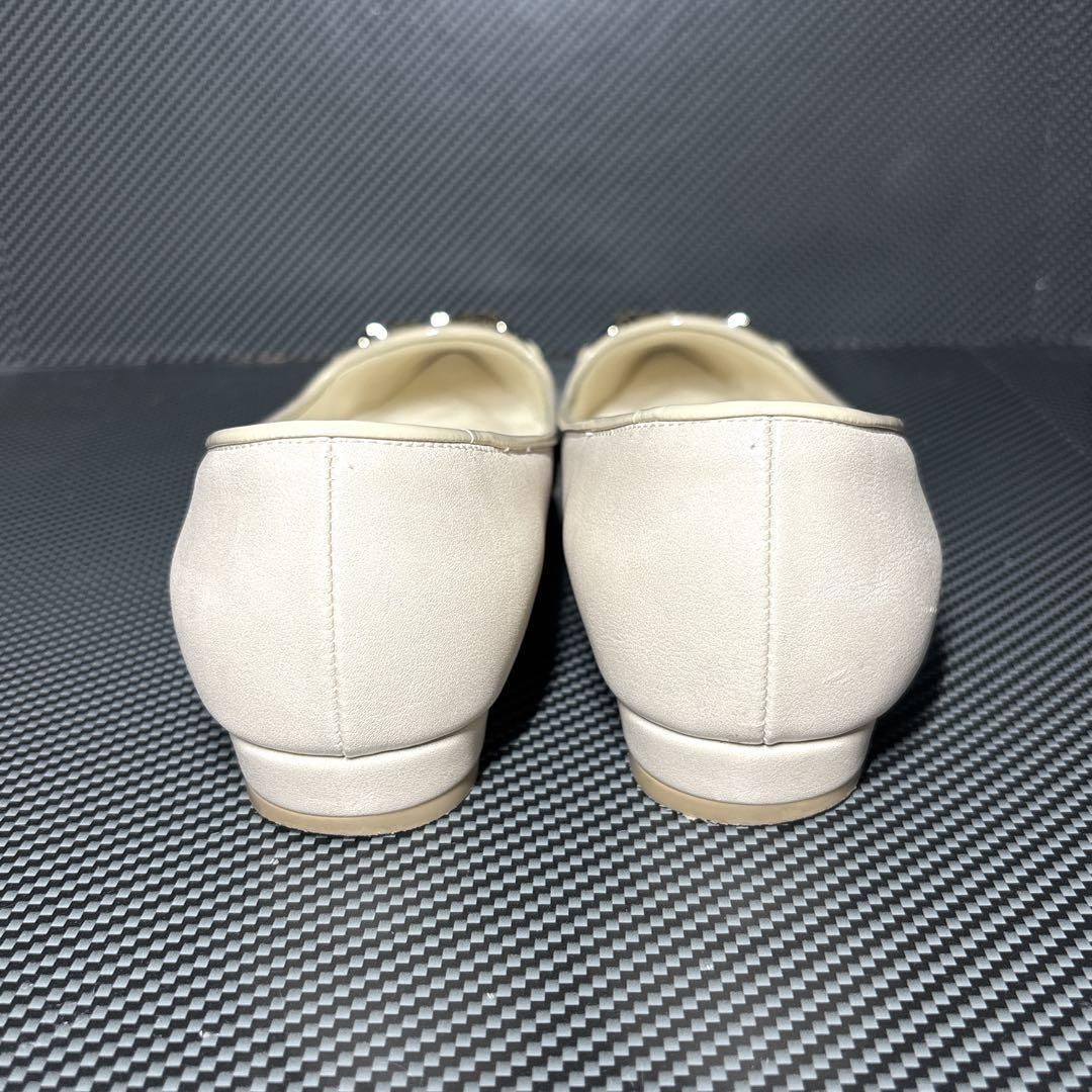 DIANA ダイアナ フラットシューズ ビット付き 晴雨兼用 ベージュ 24cm