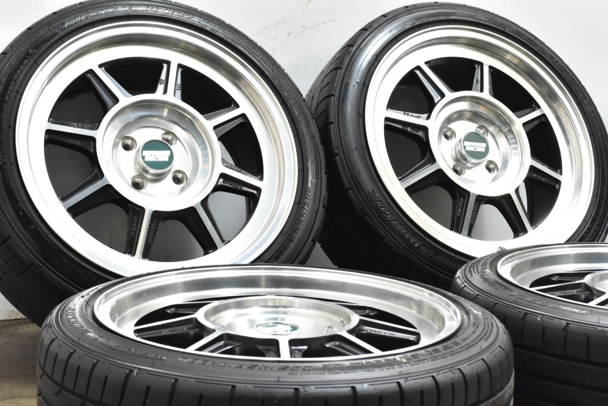 HAYASHI RACING ハヤシストリート TYPE STL 17 in 7 5 J 35 PCD 100 ダンロップ 205 45 R ヤリス ノート フィット ND ロードスター