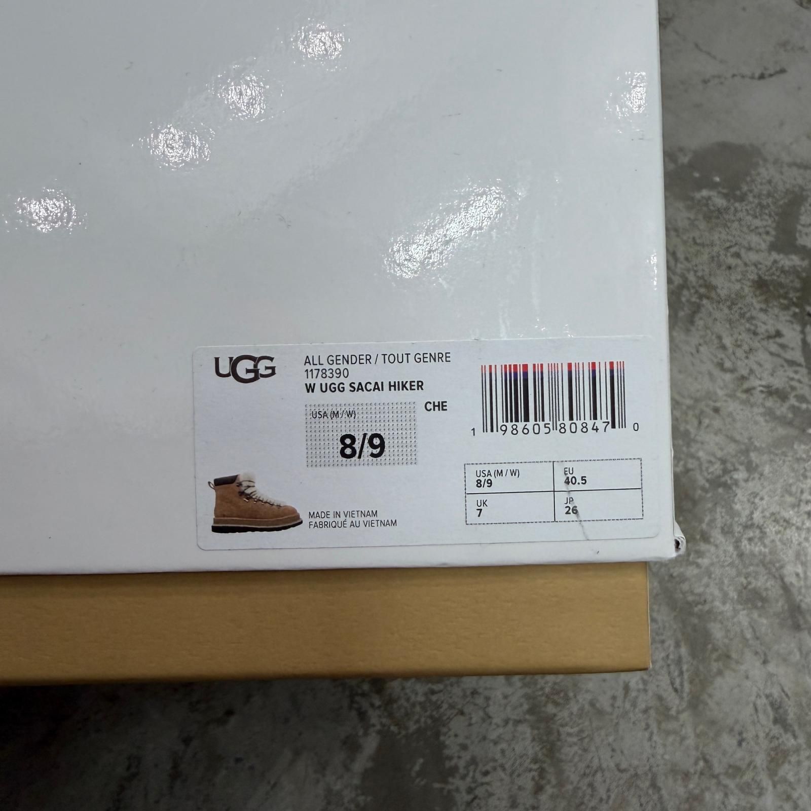 Sacai UGG 25 AW Hiker Chestnut ハイカー チェスナット ボアブーツ サカイ アグ 03865 M ブラウン 26 cm 1753 モード系 洗濯機対応