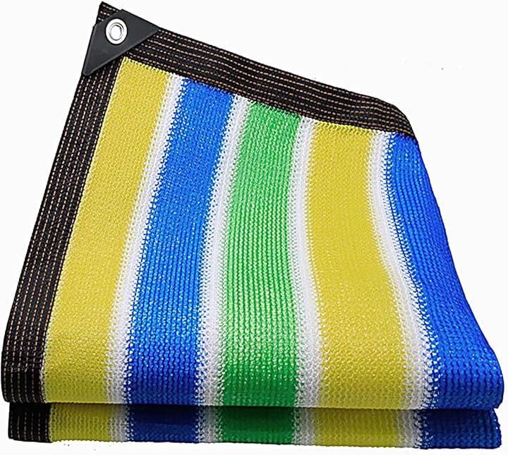 YEZOND 日除け シェード 屋外 遮光ネット 農業 園芸用 紫外線から守る 高密度ポリエチレン ベランダ 窓 カーポート ルーフ ヤード パーティーなどに最適 カラフル 5 Mx 8 M