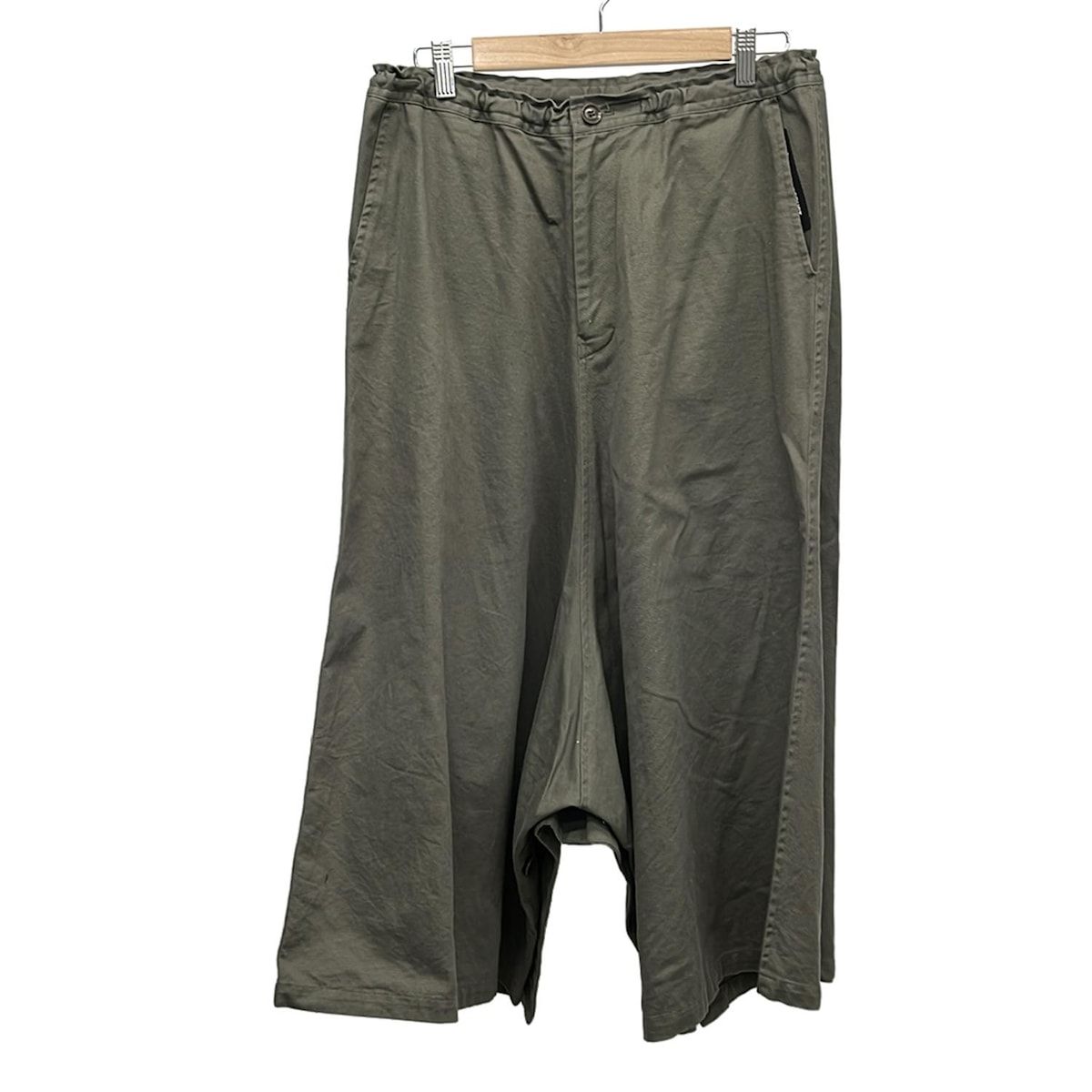 Y s ワイズ パンツ サイズ2 M レディース - カーキ クロップド 半端丈 ウエストゴム