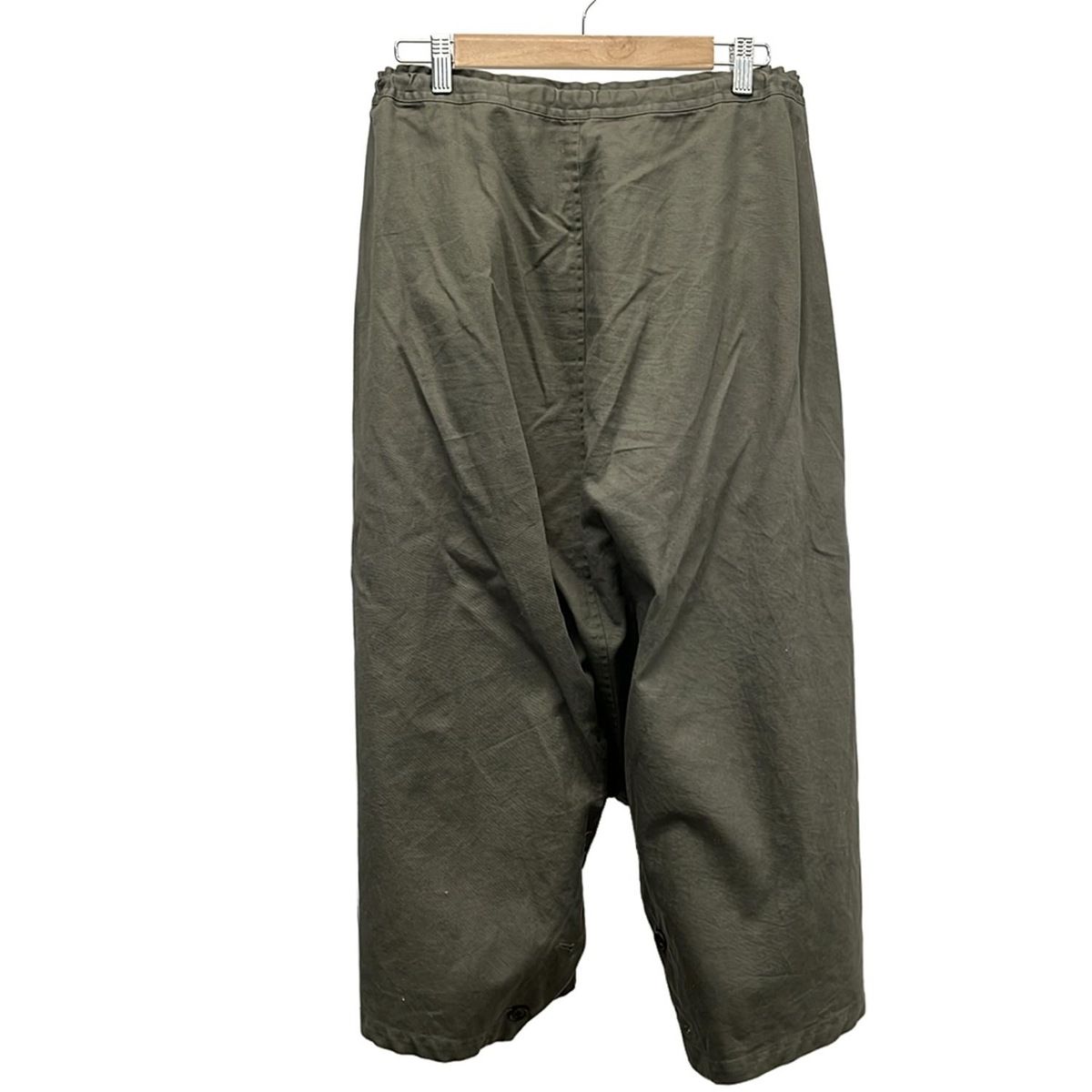 Y s ワイズ パンツ サイズ2 M レディース - カーキ クロップド 半端丈 ウエストゴム