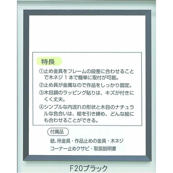 仮縁 油絵額 キャンバス額 木製仮縁 油額 額縁 額 F 50 1167 910 mm ブラック