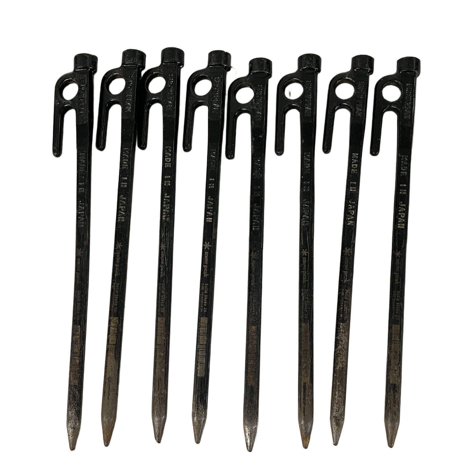  Snow peak ソリッドステーク 20 30 40 ペグ ケース付 セット ペグ タープ テント設営用品