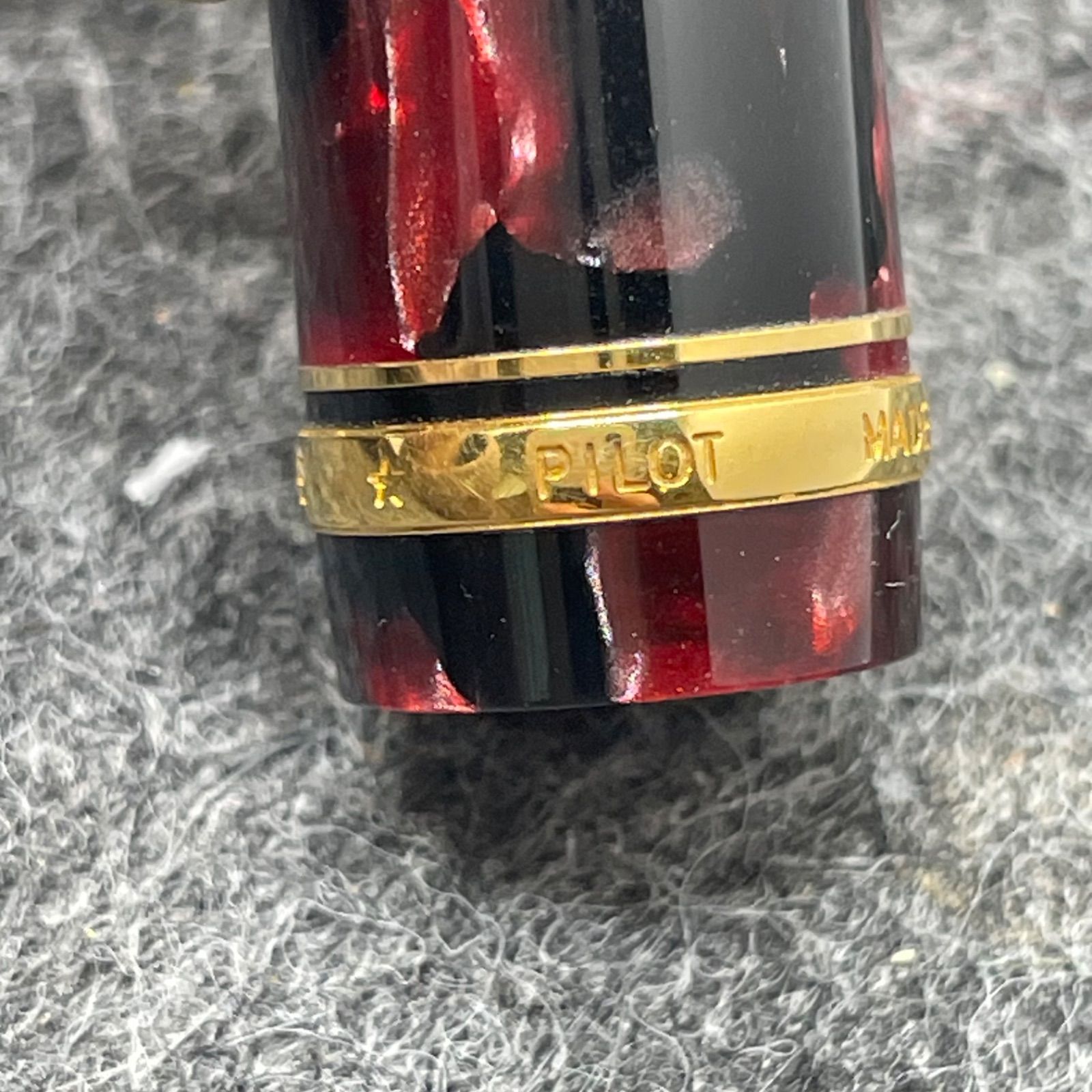 PE1166□パイロット 万年筆 カスタム LE レッド系マーブル 箱付き