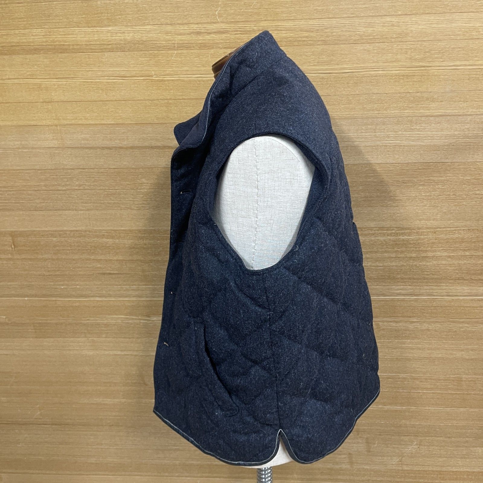 メンズ 25 papas MOON 英国 ツイード ダウン ベスト Lサイズ パパス