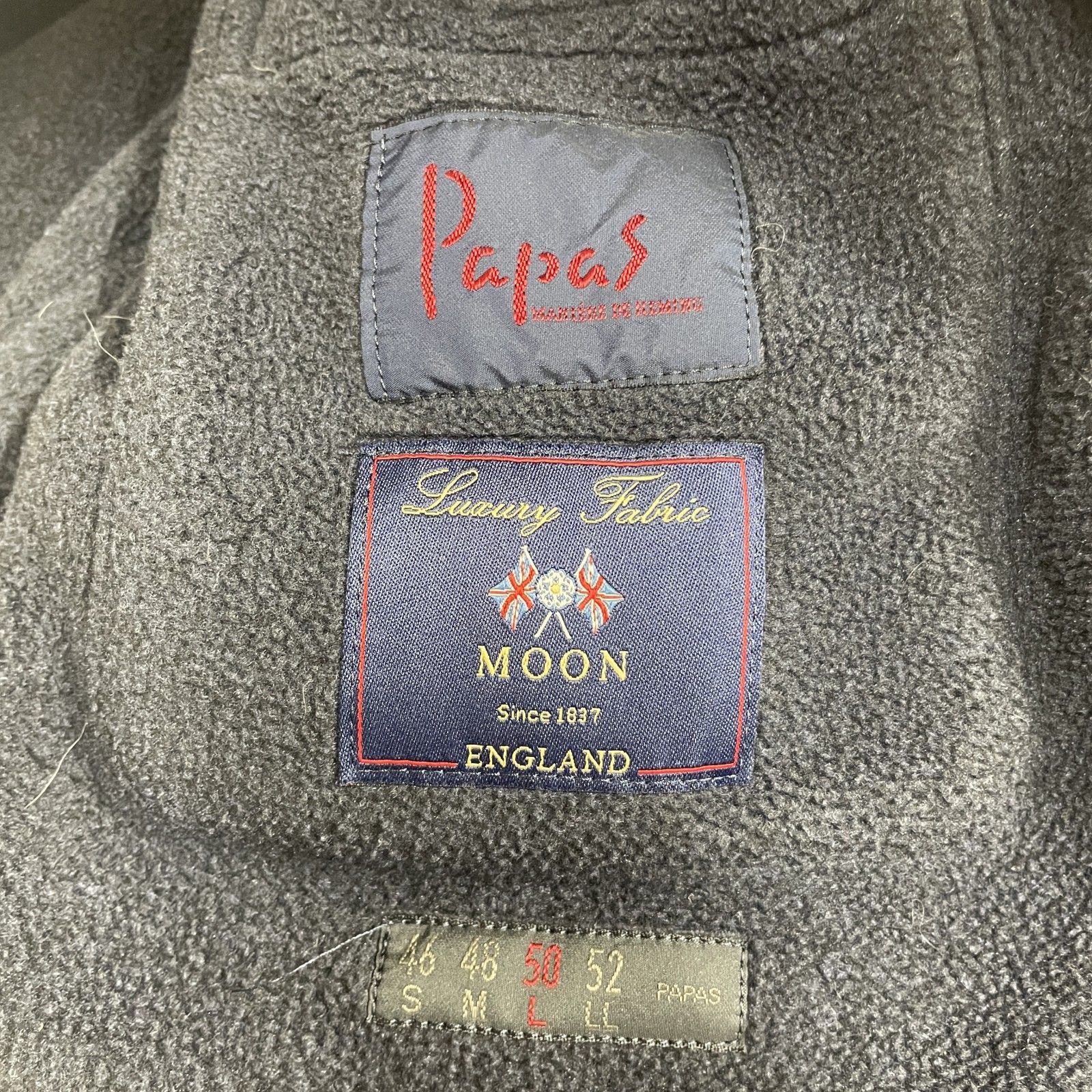 25 papas 公式 MOON 英国 ツイード ダウン ベスト Lサイズ パパス 2025