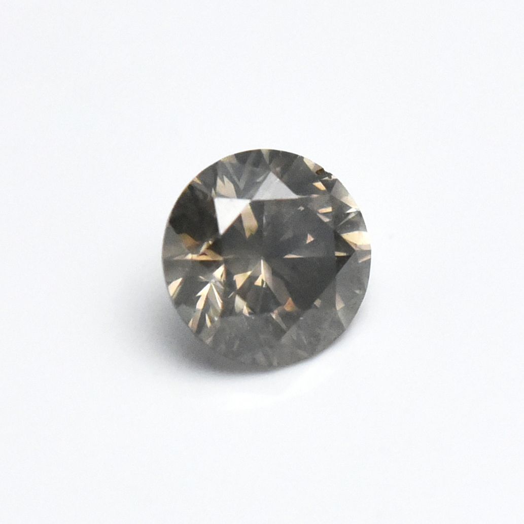 グレー ブラウン スモーキー ダイヤモンド ルース 0.34 ct