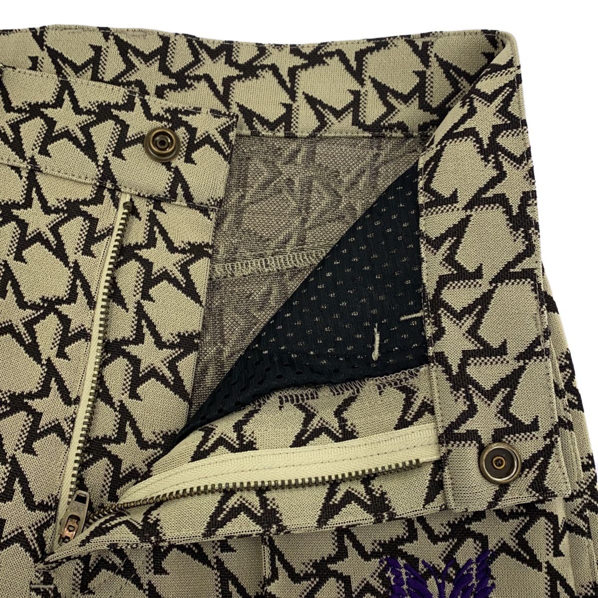  Needles ニードルズ サイズ1 22 AW Boot Cut Jean Poly Jq Star LQ 526 定価23 100円 ブーツカット トラックパンツ ジャージ その他 パンツ