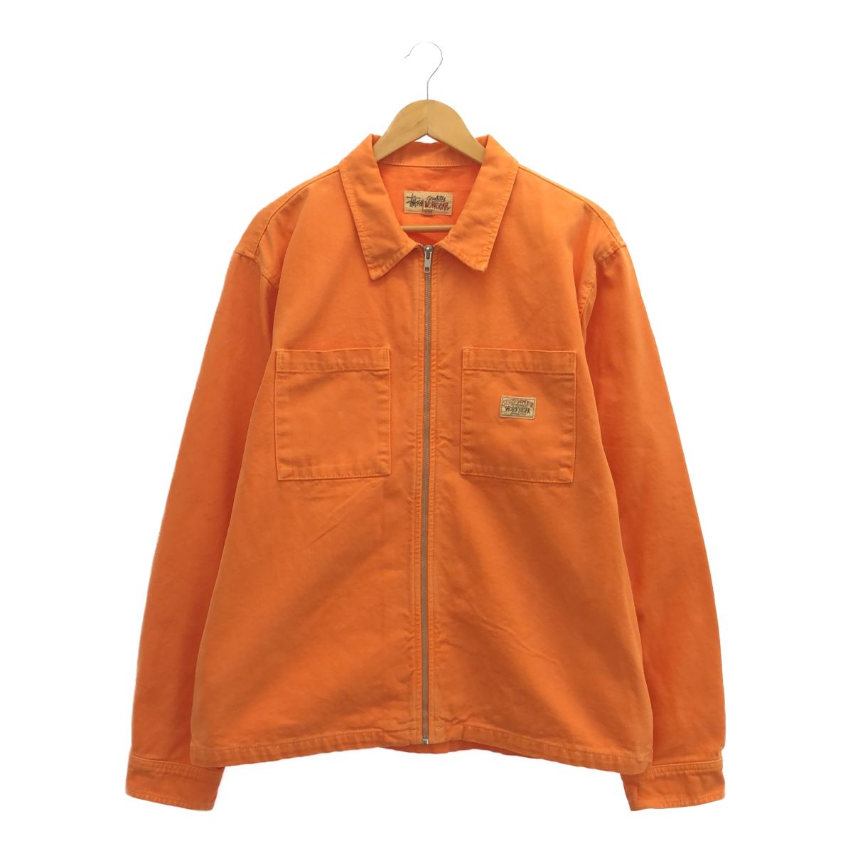 STUSSY ステューシー サイズL 22AW Washed Canvas Zip Shirt